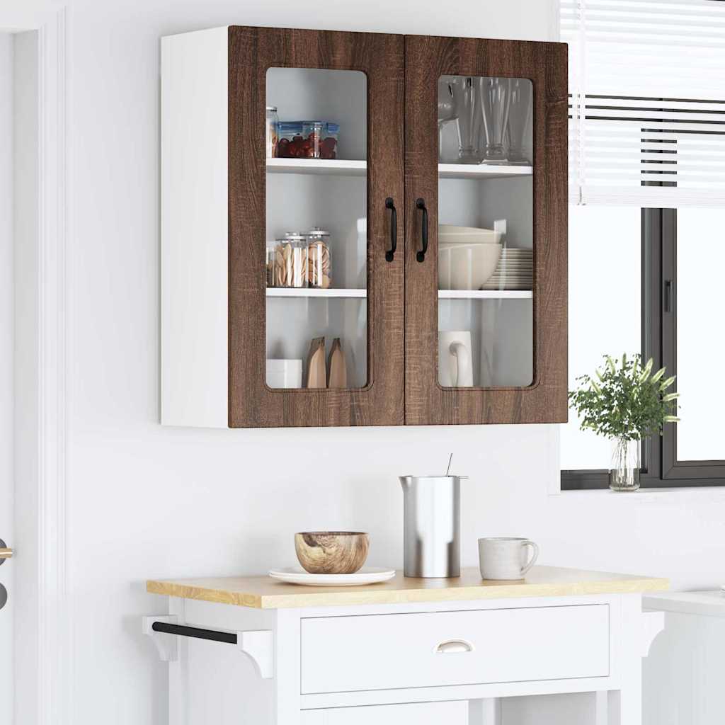 Kitchen Wall Cabinet Brown Oak 80 x 31 x 80 cm Engineered Wood